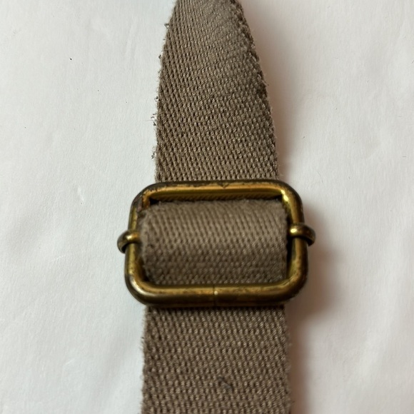 Fossil Metallic Brown Genuine leather Explorer Foldover Tote/ messenger bag. - Picture 10 of 14